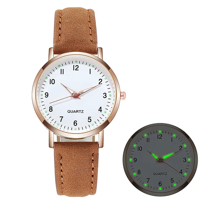 Luxury Design Quartz Watch Women Watches Luminous Hand Wind Leather Winner Watch Luminous Digital Wristwatches Relogio Feminino