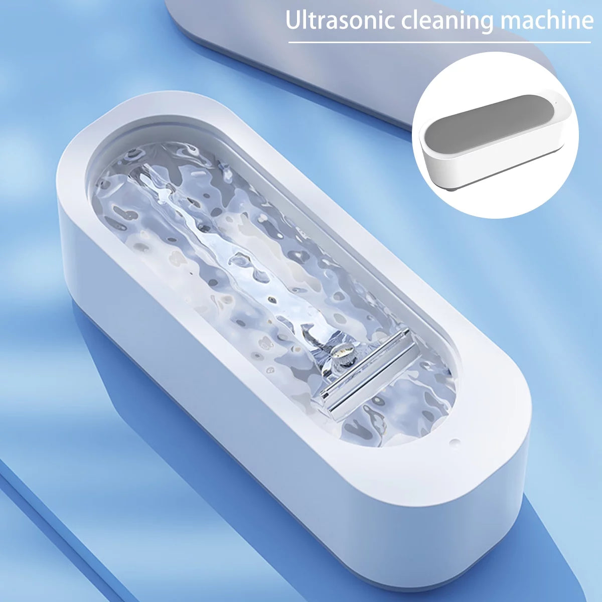 Pluokvzr Ultrasonic Cleaner Portable 300ML Professional Ultrasonic Cleaning Machine for Glasses Jewelry Rings Necklaces Coin Watches Dentures