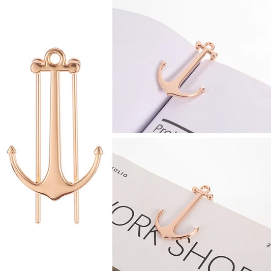 NEW Creative Anchor Bookmark Metal Page Holder for Students Stationery Gifts Office for School 2023 Bookmarks for Books